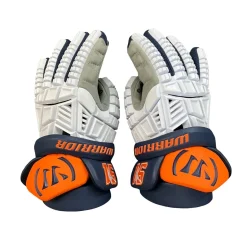 Used Warrior EVO 5 Lacrosse Gloves Mens White MD - NEW WITH TAGS