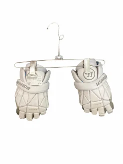 Used Warrior EVO Lacrosse Gloves Mens White SM