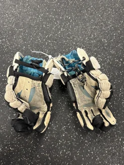 Used Warrior KAPITAL Lacrosse Gloves Mens White 12"