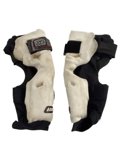 Used Warrior Lacrosse Shin Guards White