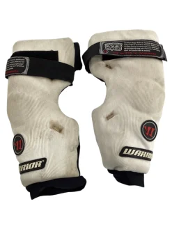Used Warrior Lacrosse Shin Guards White