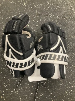 Used Warrior RABIL NEXT Lacrosse Gloves Junior Black XXS