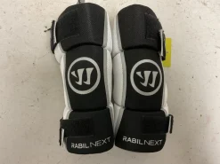 Used Warrior RABIL NEXT Lacrosse Arm Pads/Guards Black And White MD