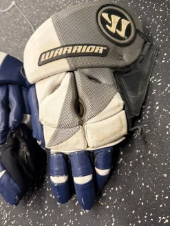 Used Warrior RPM LAX Goalie Gloves M Navy Blue MD