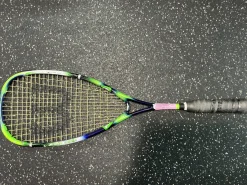 Used Wilson POWER HOLES Adult Squash Racquet Green Unknown