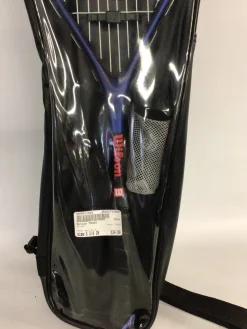 Used Wilson T9303 Adult Squash Racquet Navy Blue 3 3/8