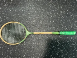Used WOODEN BADMINTON RACQUET Adult Badminton Racquet Royal Blue Unknown