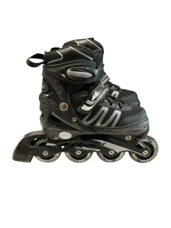 Used WOOLITIME ADJ 2-5 Junior Rec Fitness Skates Black Adjustable