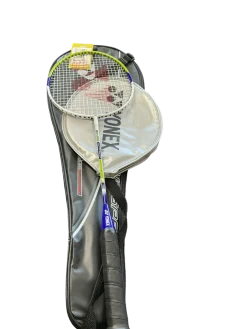 Used Yonex B-500 + BAG Adult Badminton Racquet White Unknown