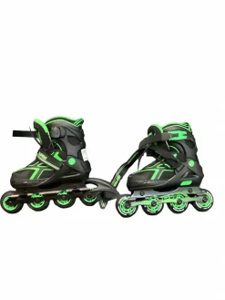 Used ZPM ADJ Junior Roller Quad Skates Black Adjustable