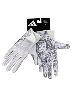 Used Adidas ADIZERO GRIPTACK FB Gloves White MD