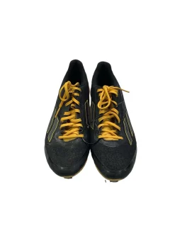 Used Adidas ADIZERO METAL BB CLEATS BB/SB Cleats Black And Gold Senior 9.5
