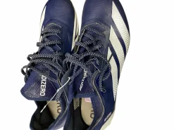 Used Adidas Adult FB Cleats Clear And Royal Blue Senior 10.5