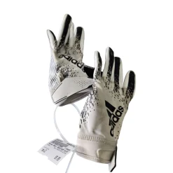Used Adidas ADULT RECEIVER GLOVES FB Gloves White LG