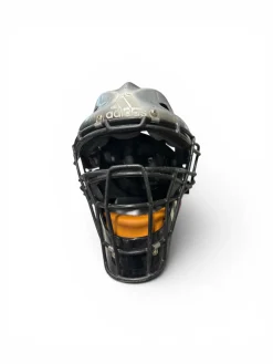 Used Adidas Catchers Helmet w/Mask Black And Grey One Size