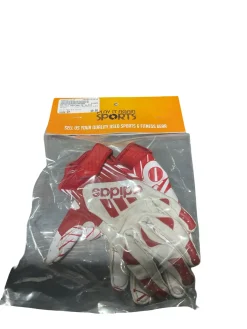 Used Adidas RED/WHITE GLOVE FB Gloves Red And White SM