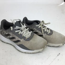 Used Adidas S2G SPIKELESS SR 5 GOLF SHOES Mens Golf Shoes White And Grey Senior 5