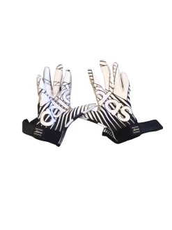 Used Adidas WIDE RECEIVER GLOVES FB Gloves Black SM