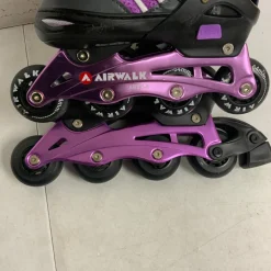 Used Airwalk ABEC-5 SIZE 1-4 Junior Rec Fitness Skates Purple Adjustable