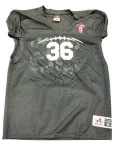 Used Alleson BLACK PRACTICE JERSEY FB Top Adult Black MD