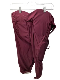 Used Alleson MAROON INTEGRATED FB PANTS Youth FB Integrated Pants Maroon XL