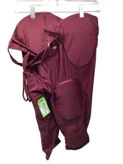 Used Alleson MAROON INTEGRATED FB PANTS Youth FB Integrated Pants Maroon XL