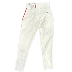 Used Alleson TAPERED BOTTOM W PIPE BB/SB Pant Boys White And Red SM
