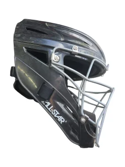 Used All Star CATCHER HELMET 7-7.5 Catchers Helmet w/Mask Black One Size