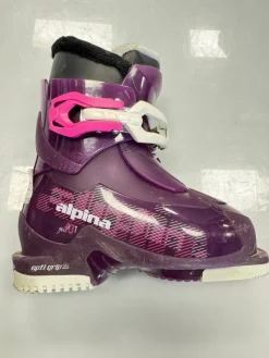 Used Alpina AJ1 GIRL Girls DH Ski Boot Purple 185 MP - Y12