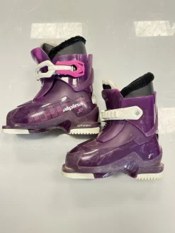 Used Alpina AJ1 GIRL Girls DH Ski Boot Purple 185 MP - Y12
