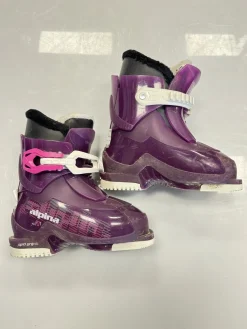 Used Alpina AJ1 GIRL Girls DH Ski Boot Purple 185 MP - Y12