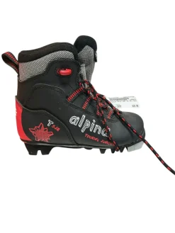Used Alpina Boys NNN XC Ski Boots Black YT-11