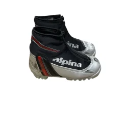 Used Alpina Boys NNN XC Ski Boots Black JR-01