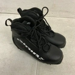 Used Alpina Boys NNN XC Ski Boots Black JR-01