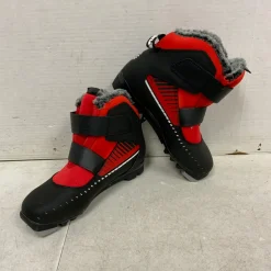 Used Alpina Boys NNN XC Ski Boots Red W 05-05.5 / JR 03.5-04
