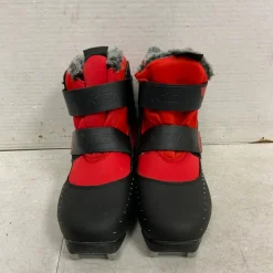 Used Alpina Boys NNN XC Ski Boots Red W 05-05.5 / JR 03.5-04