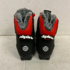 Used Alpina Boys NNN XC Ski Boots Red W 05-05.5 / JR 03.5-04