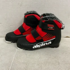 Used Alpina Boys NNN XC Ski Boots Red JR-03