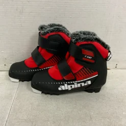 Used Alpina Boys NNN XC Ski Boots Red JR-01.5