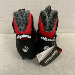Used Alpina Boys NNN XC Ski Boots Red JR-01.5