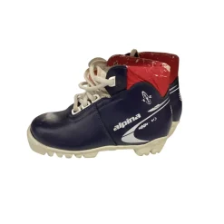 Used Alpina Boys NNN XC Ski Boots Navy Blue YT-12