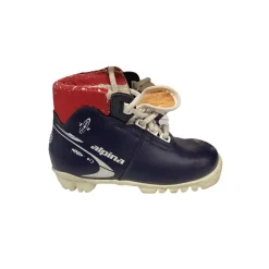 Used Alpina Boys NNN XC Ski Boots Navy Blue YT-12