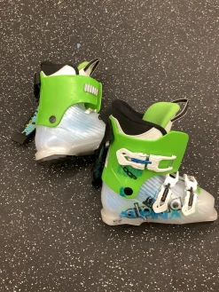 Used Alpina LOOP Boys DH Ski Boot White 235 MP - J05.5 - W06.5