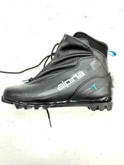 Used Alpina T5 EVE PLUS Womens NNN XC Ski Boots Black W 07-07.5 / JR 05.5-06
