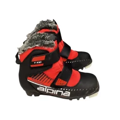 Used Alpina T KID Boys NNN XC Ski Boots Red JR-02