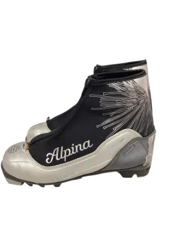 Used Alpina Womens NNN XC Ski Boots Black W 05-05.5 / JR 03.5-04