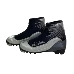 Used Alpina Womens NNN XC Ski Boots Black W 05-05.5 / JR 03.5-04