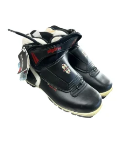 Used Alpina Womens NNN XC Ski Boots Black W 06 / JR 04-04.5