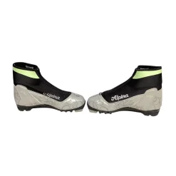 Used Alpina Womens SNS XC Ski Boots Black W 06 / JR 04-04.5