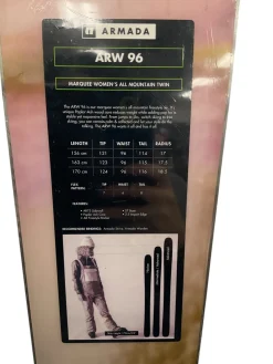 Used Armada ARW 86 Womens Skis Only None 170 cm
